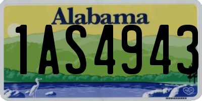 AL license plate 1AS4943