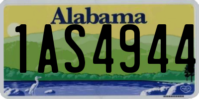 AL license plate 1AS4944