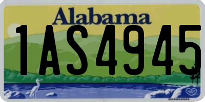 AL license plate 1AS4945