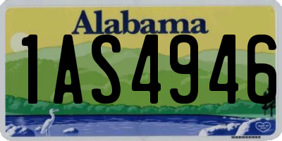AL license plate 1AS4946