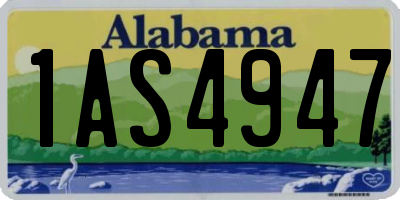 AL license plate 1AS4947