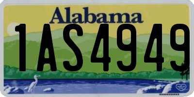 AL license plate 1AS4949