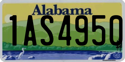 AL license plate 1AS4950