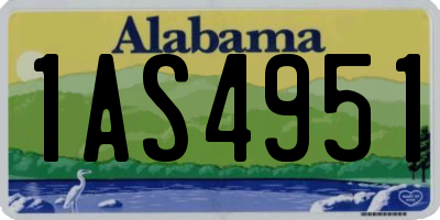 AL license plate 1AS4951