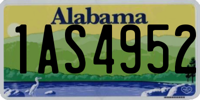 AL license plate 1AS4952
