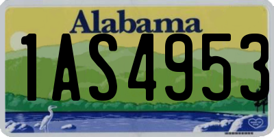 AL license plate 1AS4953