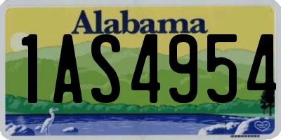 AL license plate 1AS4954