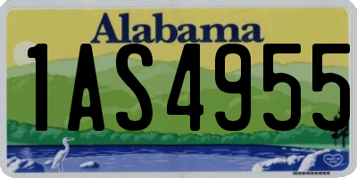 AL license plate 1AS4955