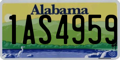 AL license plate 1AS4959
