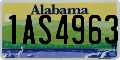 AL license plate 1AS4963