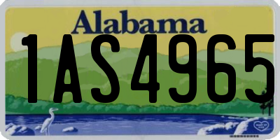 AL license plate 1AS4965