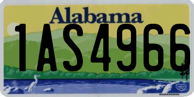 AL license plate 1AS4966