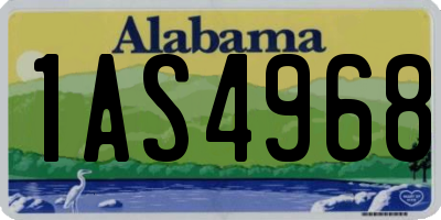 AL license plate 1AS4968