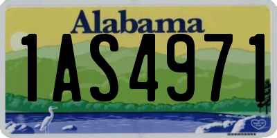 AL license plate 1AS4971