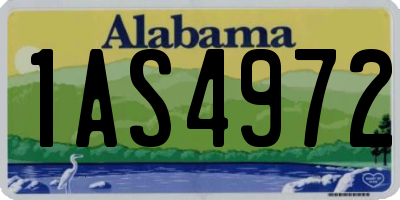 AL license plate 1AS4972