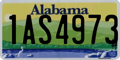 AL license plate 1AS4973