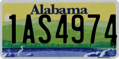 AL license plate 1AS4974