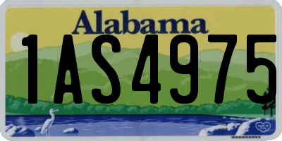 AL license plate 1AS4975