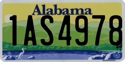 AL license plate 1AS4978