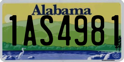 AL license plate 1AS4981