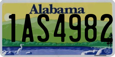 AL license plate 1AS4982