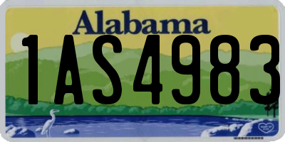 AL license plate 1AS4983