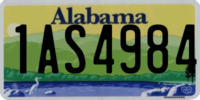 AL license plate 1AS4984