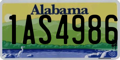 AL license plate 1AS4986