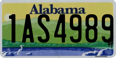 AL license plate 1AS4989