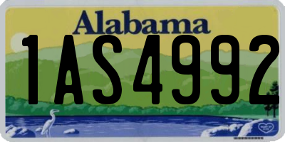 AL license plate 1AS4992