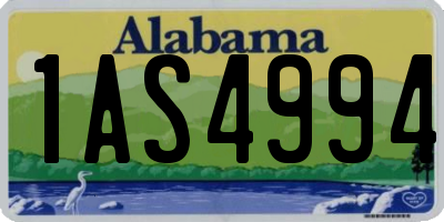 AL license plate 1AS4994