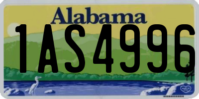 AL license plate 1AS4996