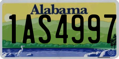 AL license plate 1AS4997
