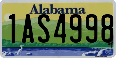 AL license plate 1AS4998