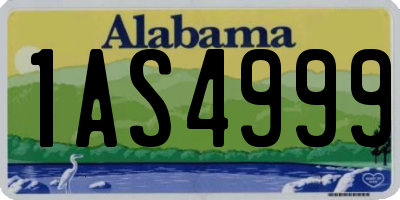 AL license plate 1AS4999