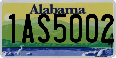 AL license plate 1AS5002