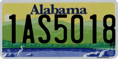AL license plate 1AS5018