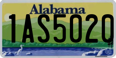 AL license plate 1AS5020