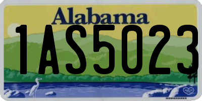 AL license plate 1AS5023