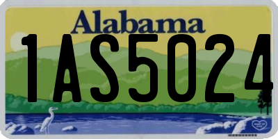 AL license plate 1AS5024