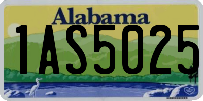 AL license plate 1AS5025