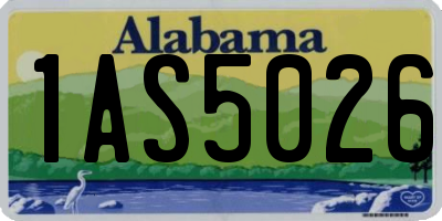 AL license plate 1AS5026