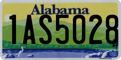 AL license plate 1AS5028