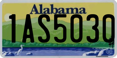 AL license plate 1AS5030