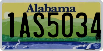 AL license plate 1AS5034