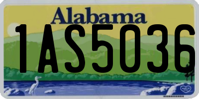 AL license plate 1AS5036