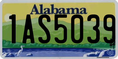 AL license plate 1AS5039