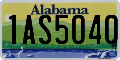 AL license plate 1AS5040