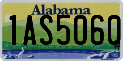 AL license plate 1AS5060