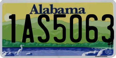AL license plate 1AS5063